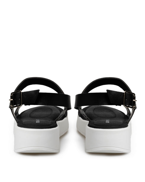 Sandalia Negra Confort Slingback 38101